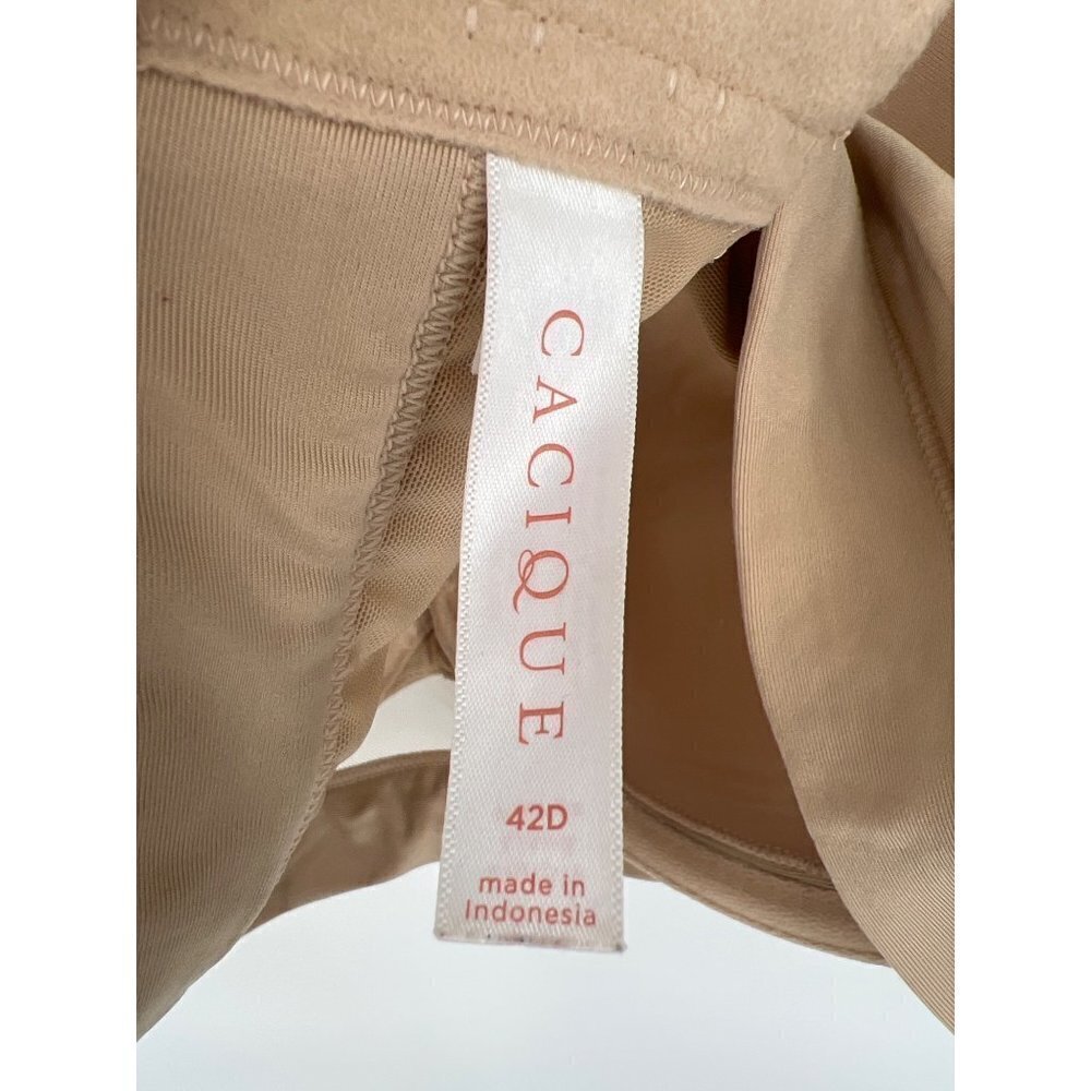 Cacique Womens Lightly Lined Bra Beige Size 42D Adjustable Straps - Picture 5 of 7